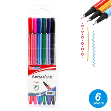 Fineliner Pen Set (0.4mm) 6 Colors