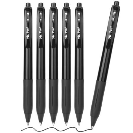 Gel Pen (Black) Pack of 6 - Black