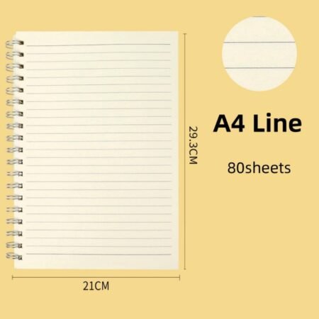 Notebook A4 Ruled (80 Sheets) (A5)