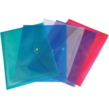 Plastic Document Folder A4 (Button) Pack