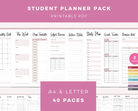 Student Planner (Weekly) Pack
